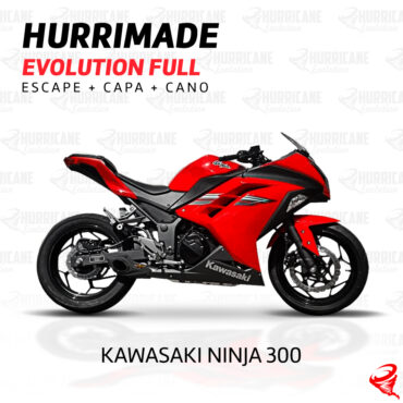 Imagem do produto Escapamento Hurrimade Evolution Full Kawasaki Ninja 300 2008 a 2025