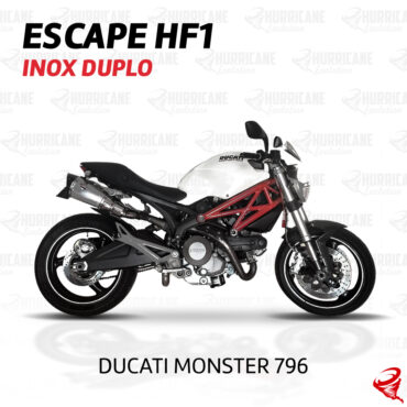 Imagem do produto Escapamento HF1 Inox Duplo Ducati Monster 796 2010 a 2015
