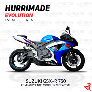 Imagem do produto Escapamento Hurrimade Evolution Suzuki GSX-R 750 2006 a 2009