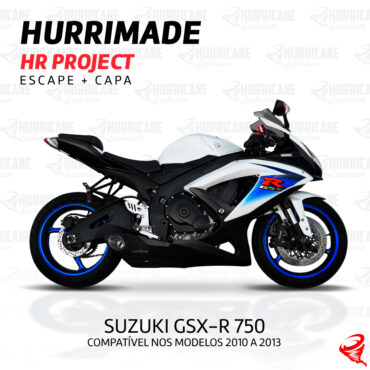 Imagem do produto Escapamento Hurrimade HR Project Suzuki GSX-R 750 2010 a 2013