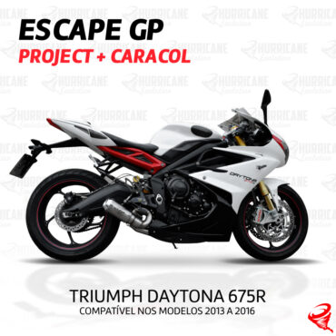 Imagem do produto Escapamento GP Project com Caracol Triumph Daytona 675R 2013 a 2017