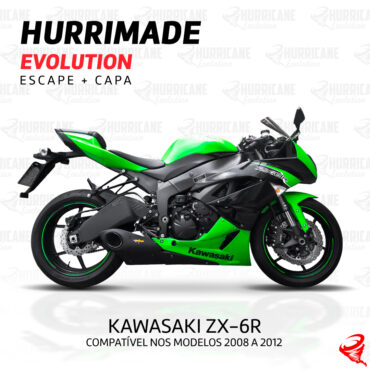Imagem do produto Escapamento Hurrimade Evolution Kawasaki ZX-6R 2008 a 2012