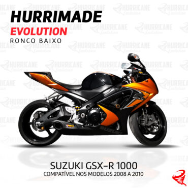 Imagem do produto Escapamento Hurrimade Evolution (Ronco Baixo) Suzuki GSX-R 1000 2008 a 2010
