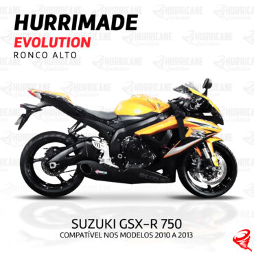 Imagem do produto Escapamento Hurrimade Evolution (Ronco Alto) Suzuki GSX-R 750 2010 a 2013