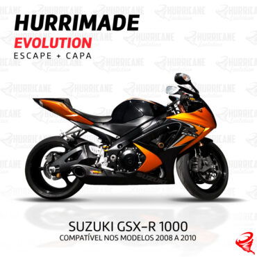 Imagem do produto Escapamento Hurrimade Evolution (Ronco Alto) Suzuki GSX-R 1000 2008 a 2010