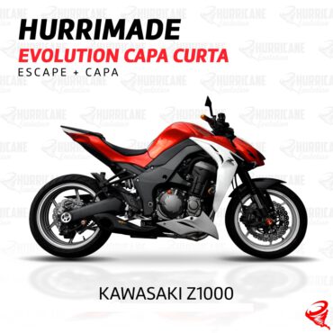 Imagem do produto Escapamento Hurrimade Evolution Capa Curta Kawasaki Z 1000 2010 a 2025