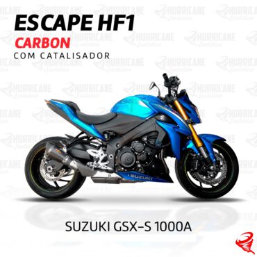 Imagem do produto Escapamento HF1 Carbon com Catalisador Suzuki GSX-S 1000A 2015 a 2022