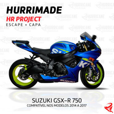 Imagem do produto Escapamento Hurrimade HR Project Suzuki GSX-R 750 2014 a 2017